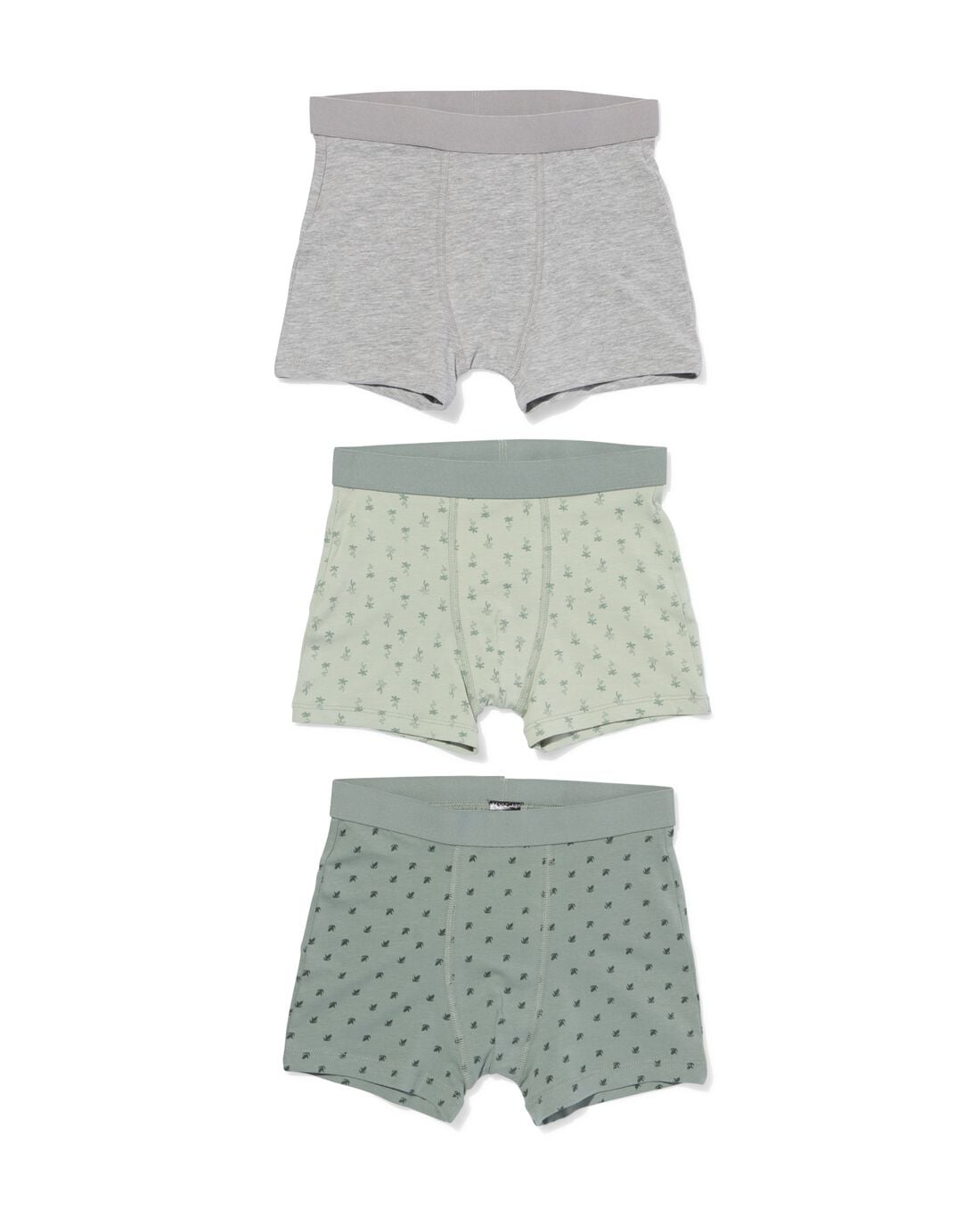 HEMA Kinderboxers katoen - 3 stuks groen (groen) | HEMA