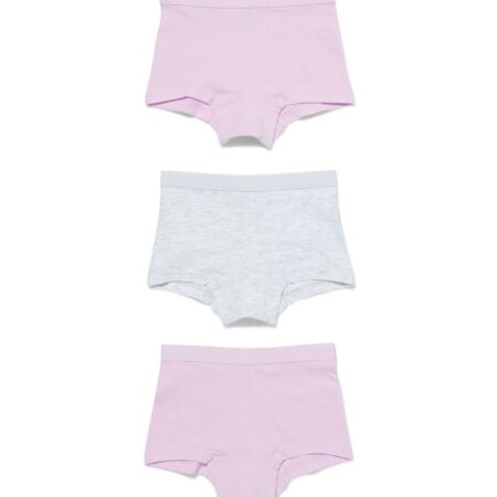 HEMA Kinderboxers katoen/stretch - 3 stuks lila (lila) | HEMA