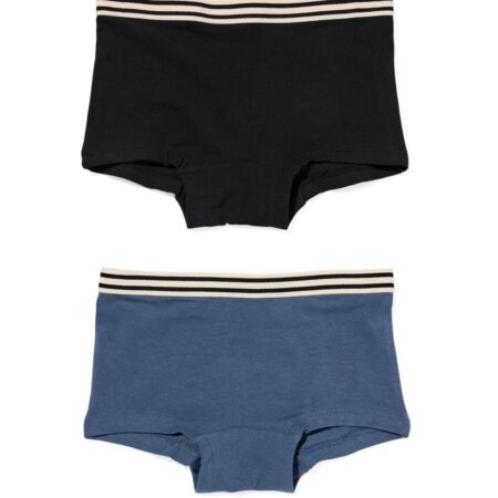 HEMA Kinderboxers stretch katoen - 2 stuks zwart (zwart) | HEMA