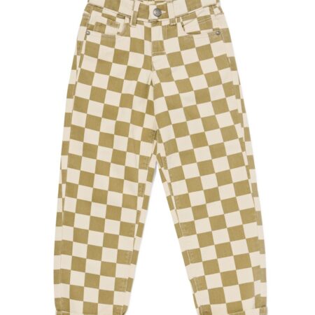 HEMA Kinderbroek regular fit blokken groen (groen) | HEMA