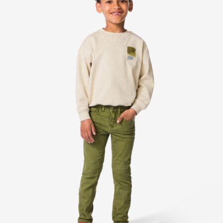 HEMA Kinderbroek skinny fit jog felgroen (felgroen) | HEMA