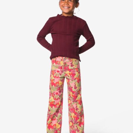 HEMA Kinderbroek wijd fruit bordeauxrood (bordeauxrood) | HEMA