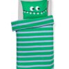 HEMA Kinderdekbedovertrek 140x200cm zacht katoen monster groen (groen) | HEMA