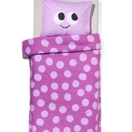 HEMA Kinderdekbedovertrek 140x200cm zacht katoen monster paars (paars) | HEMA