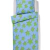 HEMA Kinderdekbedovertrek 140x200cm zacht katoen sterren (blauw) | HEMA