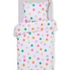 HEMA Kinderdekbedovertrek 140x200cm zacht katoen stippen (multi) | HEMA