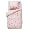 HEMA Kinderdekbedovertrek 140x200cm zacht katoen vlinders (roze) | HEMA