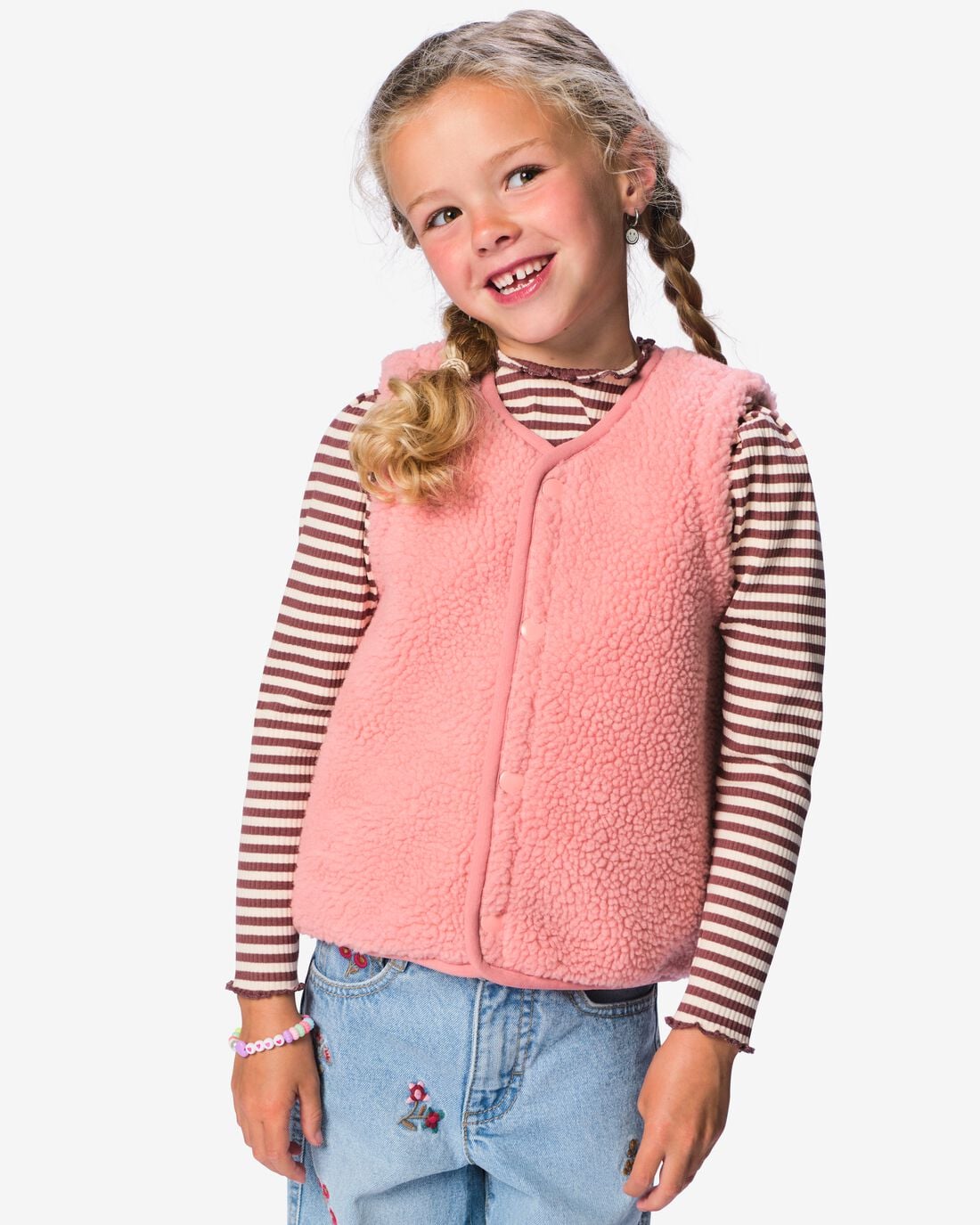 HEMA Kindergilet teddy roze (roze) | HEMA