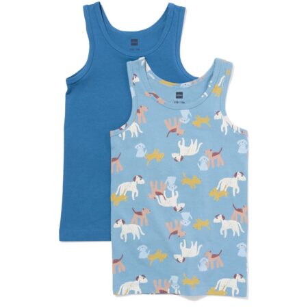 HEMA Kinderhemden honden - 2 stuks lichtblauw | HEMA