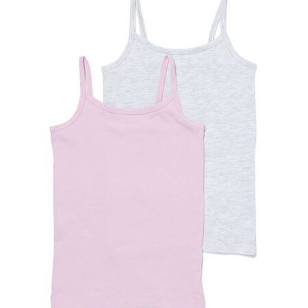 HEMA Kinderhemden katoen/stretch - 2 stuks lila (lila) | HEMA