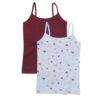 HEMA Kinderhemden rib hartjes - 2 stuks blauw (blauw) | HEMA