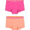 HEMA Kinderhipsters bloemen - 2 stuks perzik (perzik) | HEMA