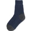 HEMA Kinderhuissokken rib fleece donkerblauw (donkerblauw) | HEMA
