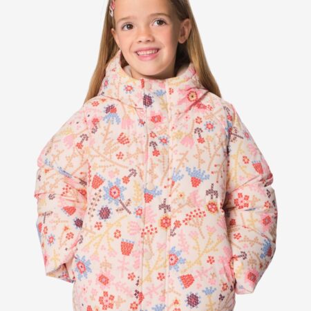 Kinderjas bloemen roze