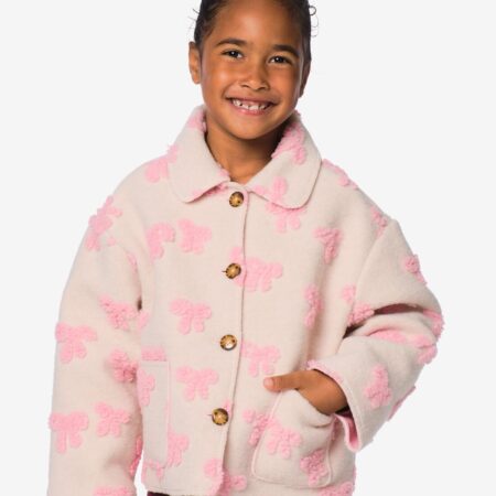 HEMA Kinderjas teddy roze (roze) | HEMA