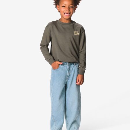 HEMA Kinderjeans barrel fit lichtblauw (lichtblauw) | HEMA