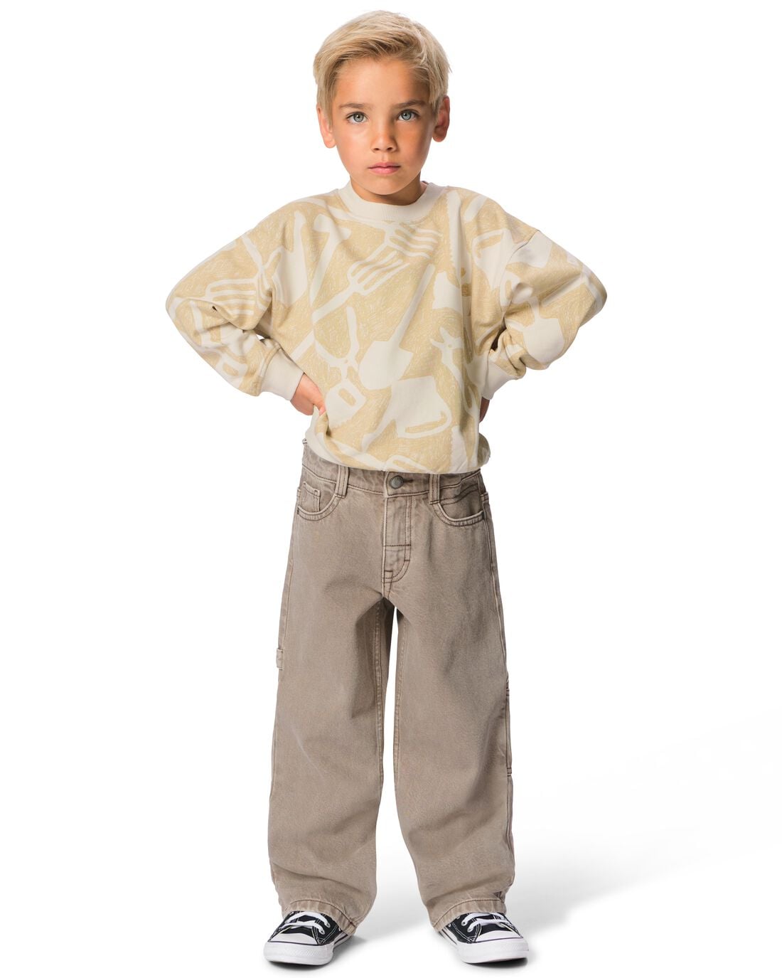HEMA Kinderjeans regular fit bruin (bruin) | HEMA