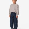 Kinderjeans regular fit strepen donkerblauw