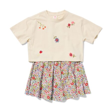 HEMA Kinderkledingset bloemen blauw (blauw) | HEMA