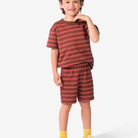 HEMA Kinderkledingset strepen bruin (bruin) | HEMA
