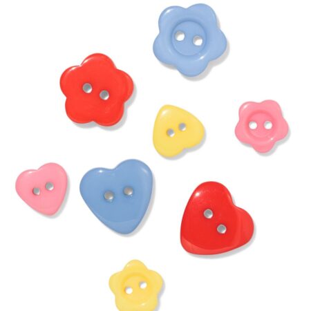 HEMA Kinderknopenset bloem-hart - 8 stuks (multi) | HEMA