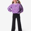 HEMA Kinderlegging bootcut rib zwart (zwart) | HEMA