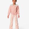 HEMA Kinderlegging regular fit rib bloemen ecru (ecru) | HEMA