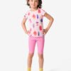 HEMA Kinderleggings kort aansluitend rib - 2 stuks roze (roze) | HEMA
