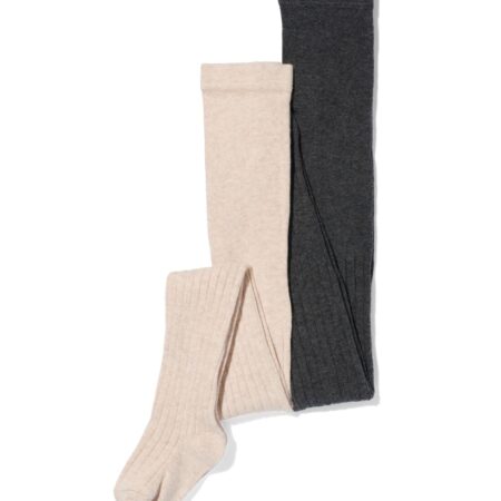 HEMA Kindermaillots rib - 2 stuks beige | HEMA