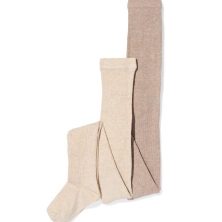 HEMA Kindermaillots rib - 2 stuks lichtbruin (lichtbruin) | HEMA