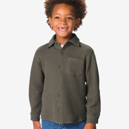 HEMA Kinderoverhemd wafel ecru (ecru) | HEMA