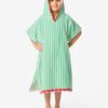 Kinderponcho 68x78cm krab strepen (multicolor)