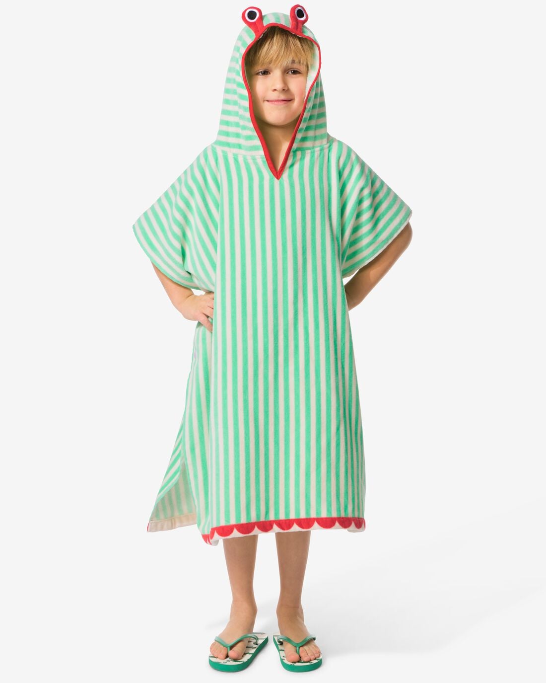 HEMA Kinderponcho 68x78cm krab strepen (multicolor) | HEMA
