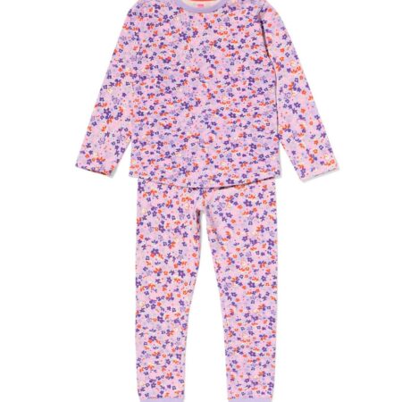 HEMA Kinderpyjama bloemen lila (lila) | HEMA