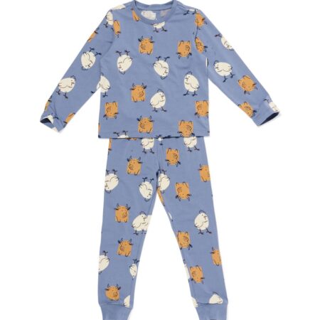 HEMA Kinderpyjama dieren blauw (blauw) | HEMA