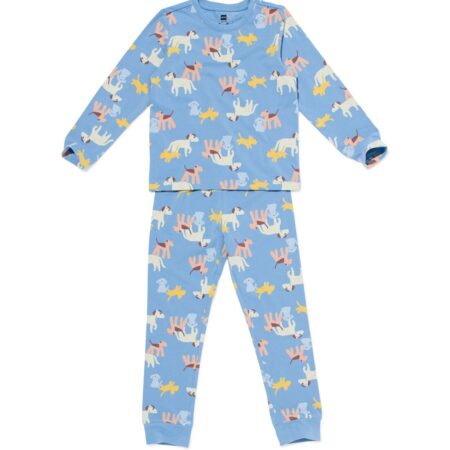 HEMA Kinderpyjama honden blauw (blauw) | HEMA