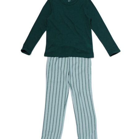 HEMA Kinderpyjama strepen groen (groen) | HEMA