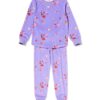 HEMA Kinderpyjama velours bloemen lila (lila) | HEMA