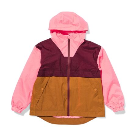 Kinderregenjas kleurblokken roze