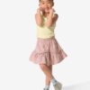 HEMA Kinderrok A-lijn bloemen oudroze (oudroze) | HEMA