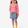 Kinderrok bloemen middenblauw