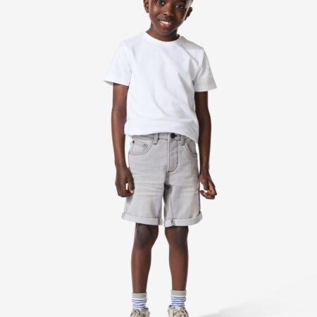 HEMA Kindershort jogdenim grijs | HEMA