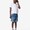 HEMA Kindershort jogdenim middenblauw (middenblauw) | HEMA