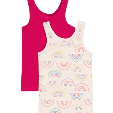HEMA Kindersinglets regenboog - 2 stuks multi (multi) | HEMA