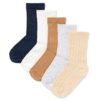 Kindersokken rib - 5 paar multicolor