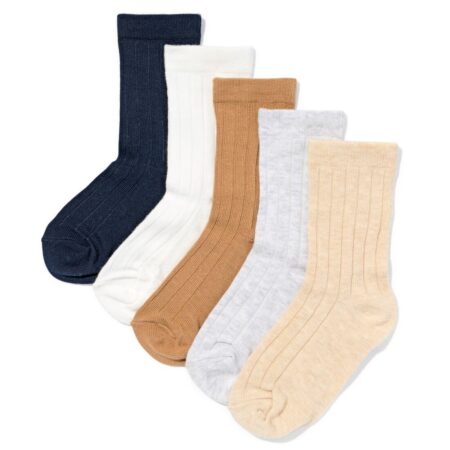 Kindersokken rib - 5 paar multicolor