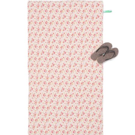 HEMA Kinderstrandlaken 80x140cm mousseline bloemen (beige) | HEMA