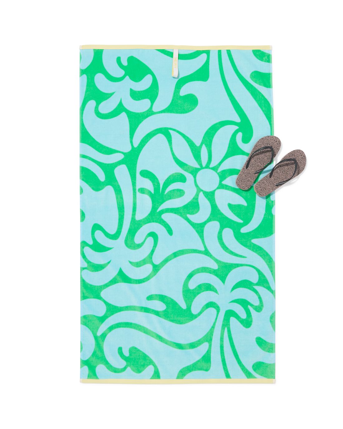 HEMA Kinderstrandlaken 80x140cm velours bloemen (multicolor) | HEMA