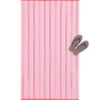 HEMA Kinderstrandlaken 80x140cm velours strepen (roze) | HEMA
