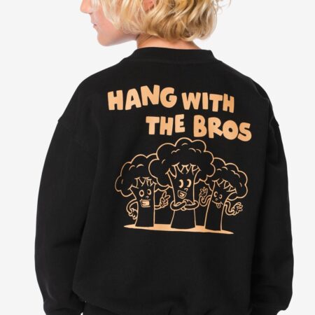 HEMA Kindersweater gezichtjes zwart (zwart) | HEMA